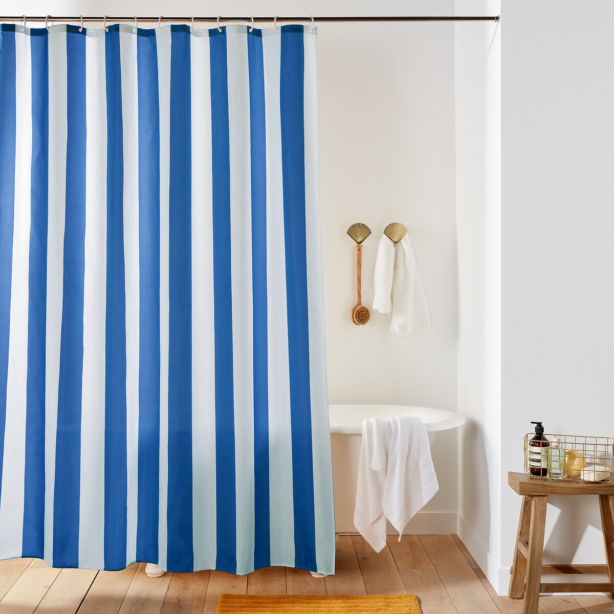 La Redoute Interieurs Ριγέ κουρτίνα μπάνιου 200x180 cm