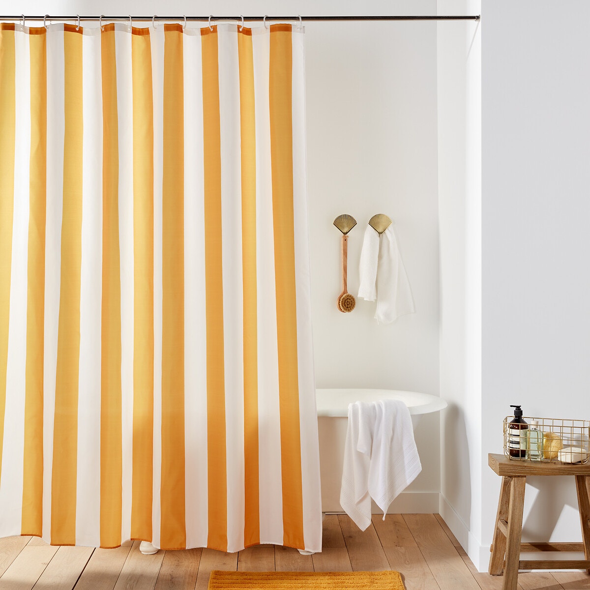 La Redoute Interieurs Ριγέ κουρτίνα μπάνιου 200x180 cm
