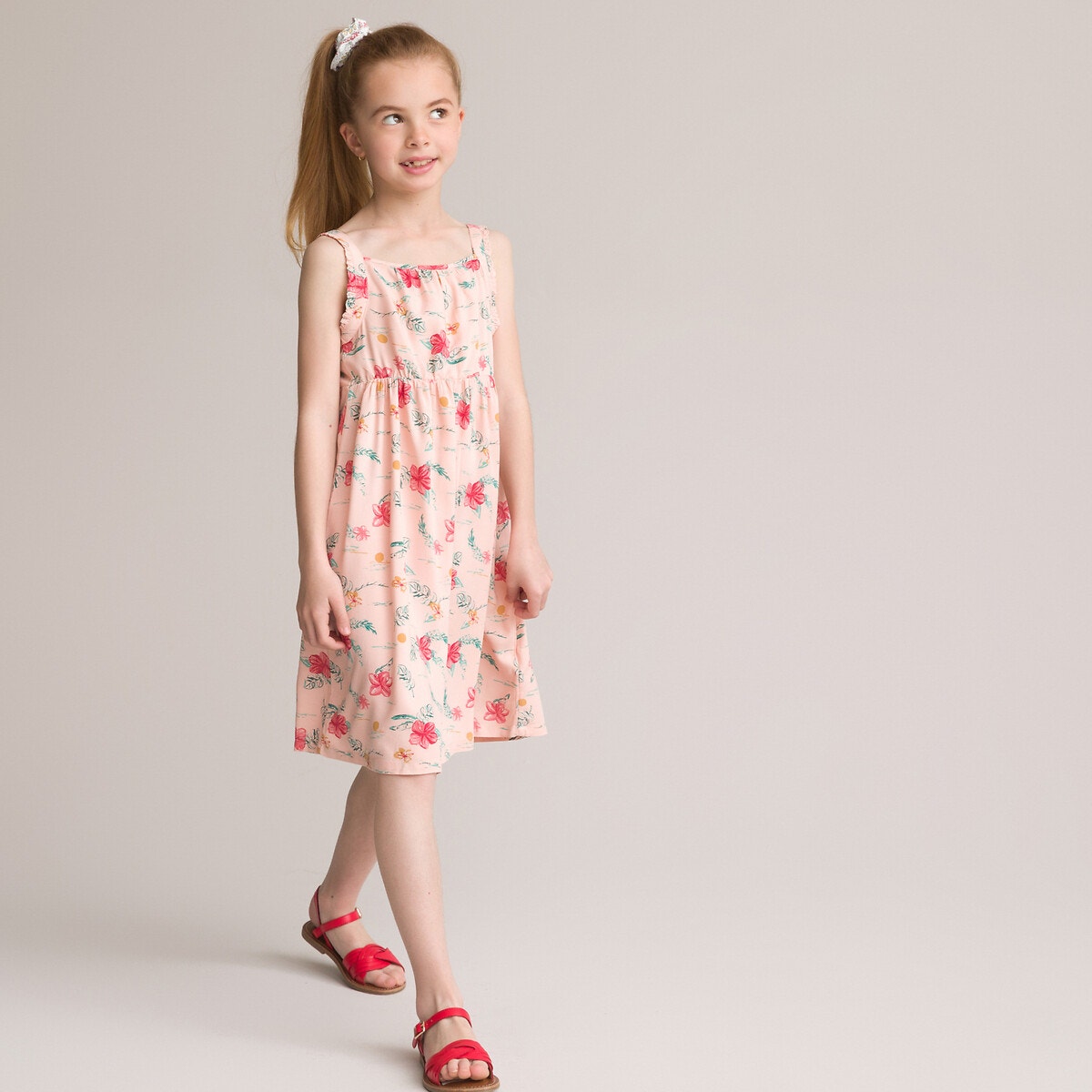 Φλοράλ φόρεμα με τιράντες, 3-12 ετών