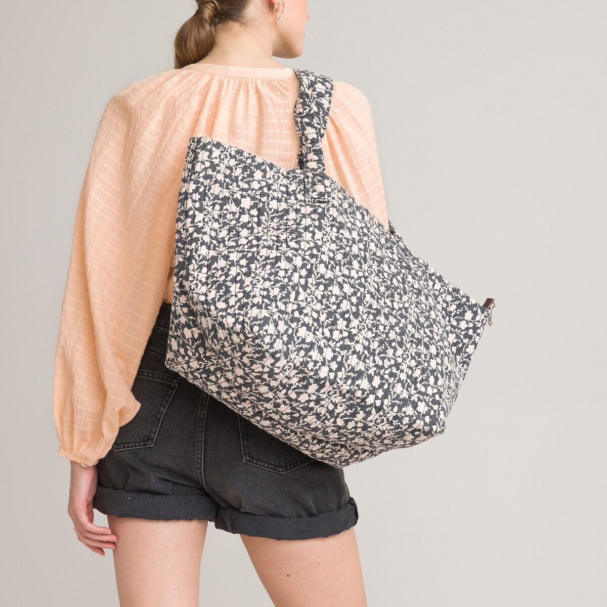 Τσάντα shopper με φλοράλ μοτίβο