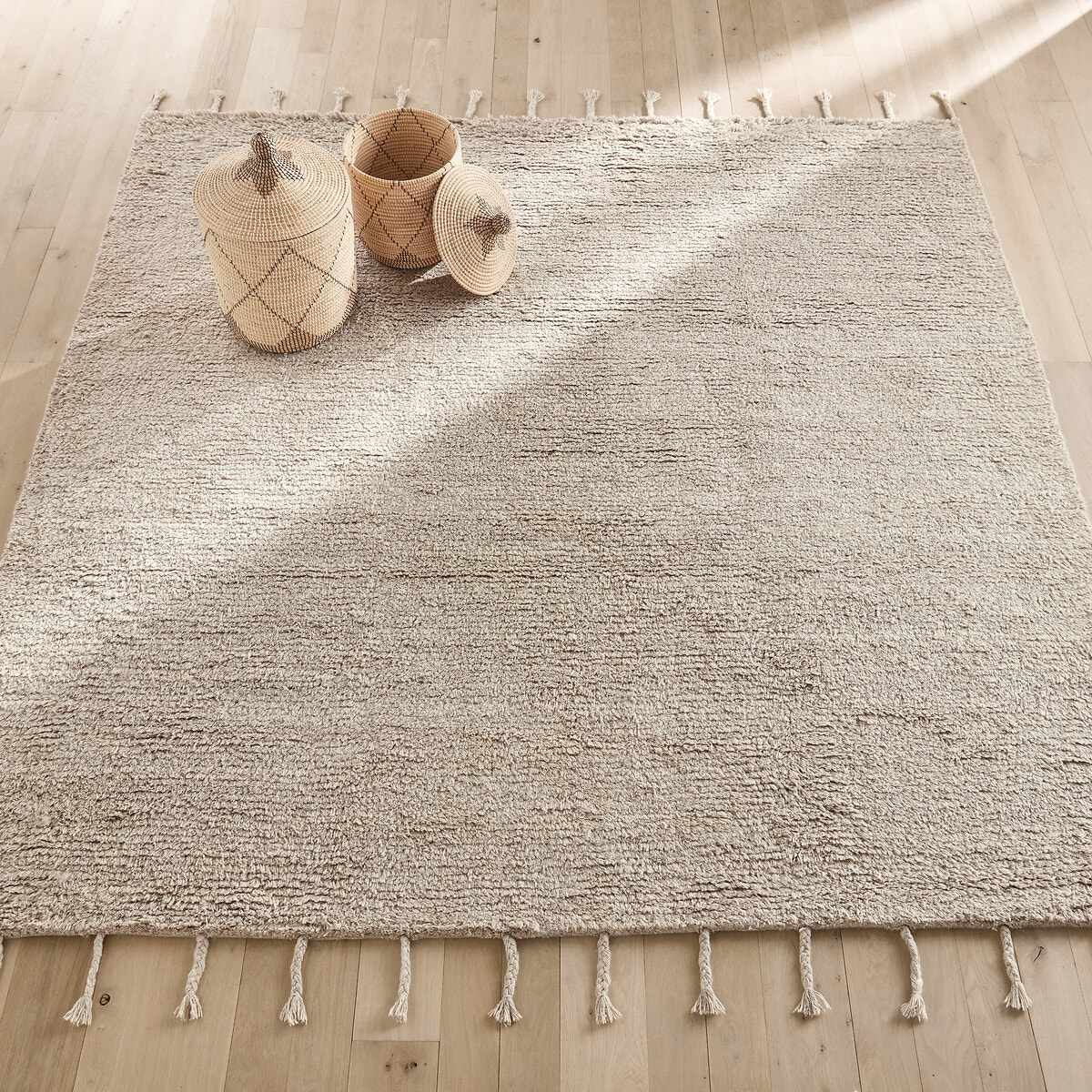 AM.PM Μάλλινο τετράγωνο χαλί XL σε στυλ berber One size Μ300xΠ300cm