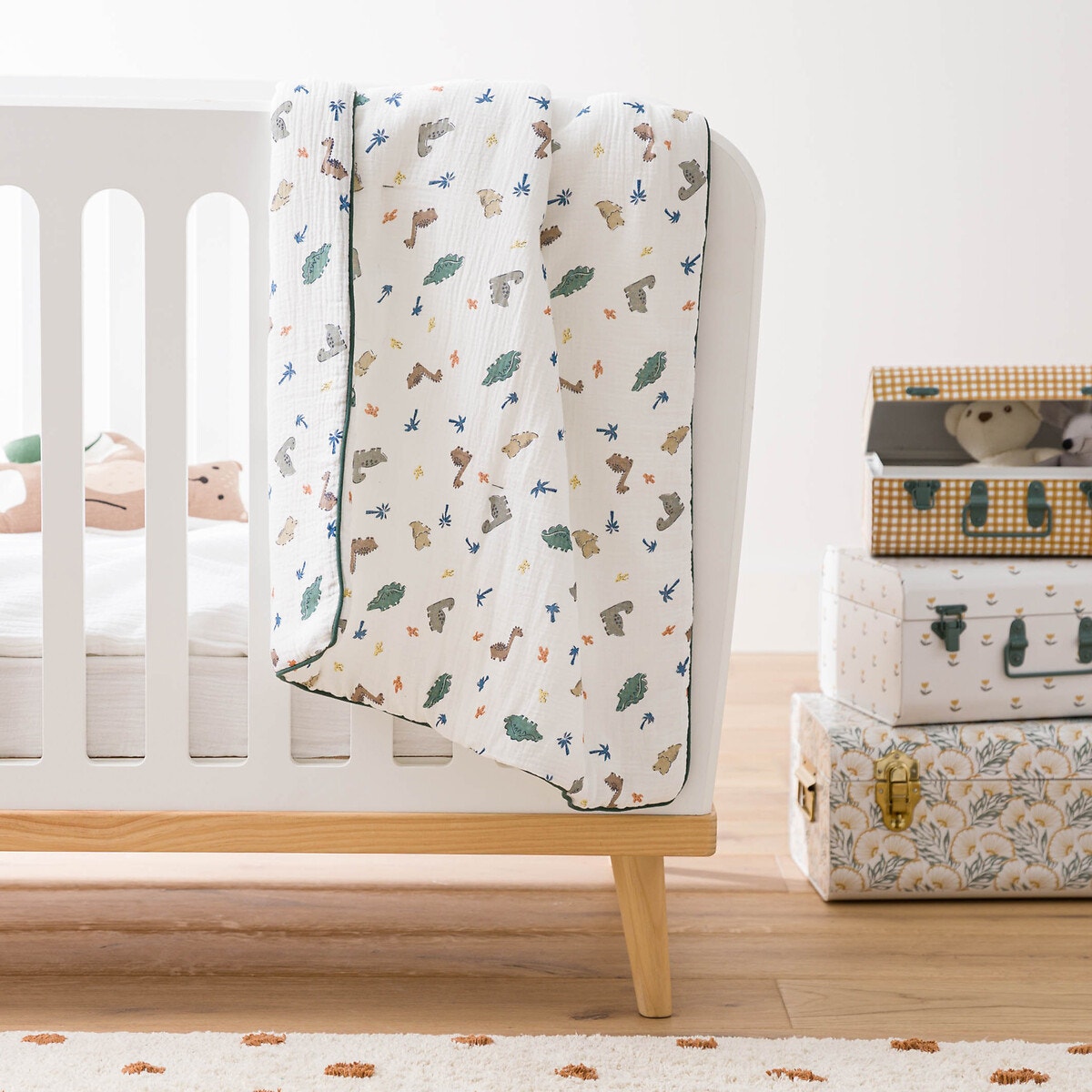 Βρεφική κουβερτούλα από βαμβακερή γάζα, Dino