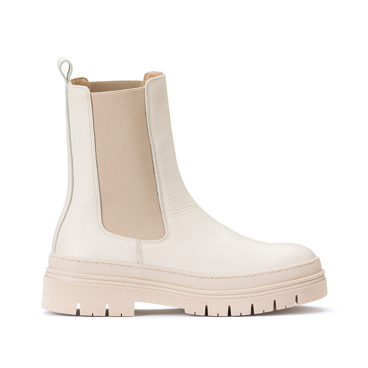 Δερμάτινα μποτάκια με τρακτερωτή σόλα