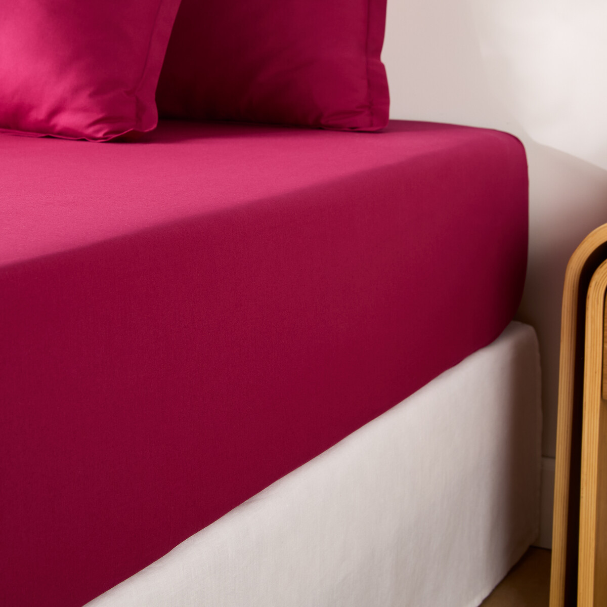 Σεντόνι με λάστιχο από βαμβακερό περκάλι με γύρισμα 35 εκ. 90x190 cm