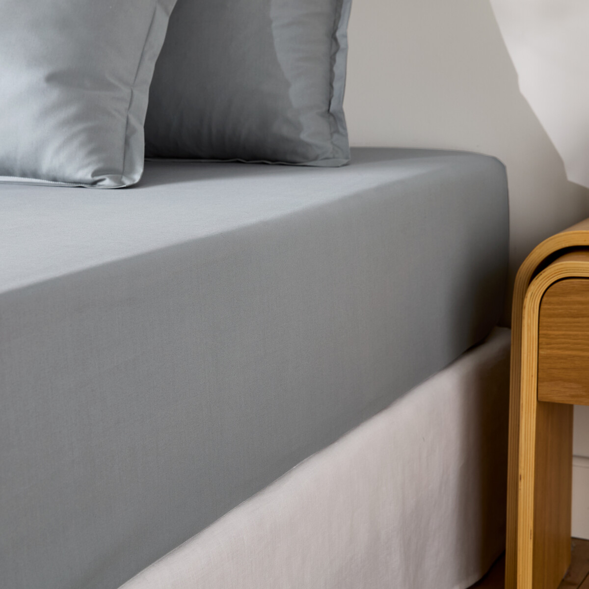 Σεντόνι με λάστιχο από βαμβακερό περκάλι με γύρισμα 35 εκ. 90x190 cm