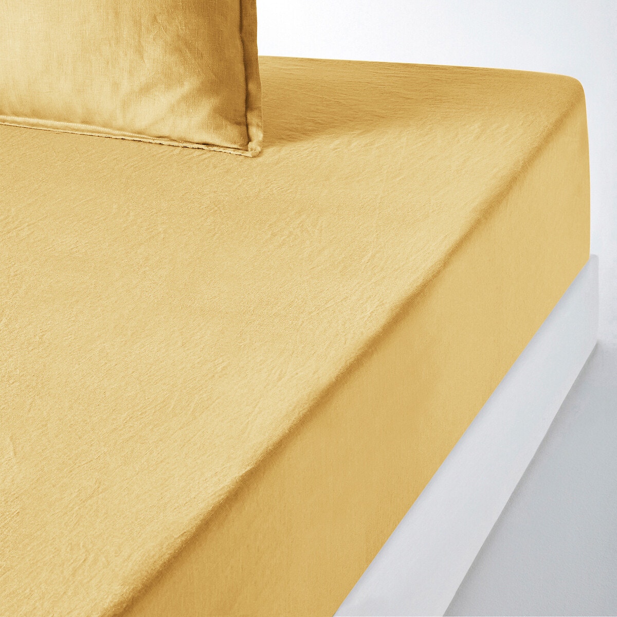 Σεντόνι με λάστιχο από προπλυμένο λινό με γύρισμα 35 εκ. 140x190 cm