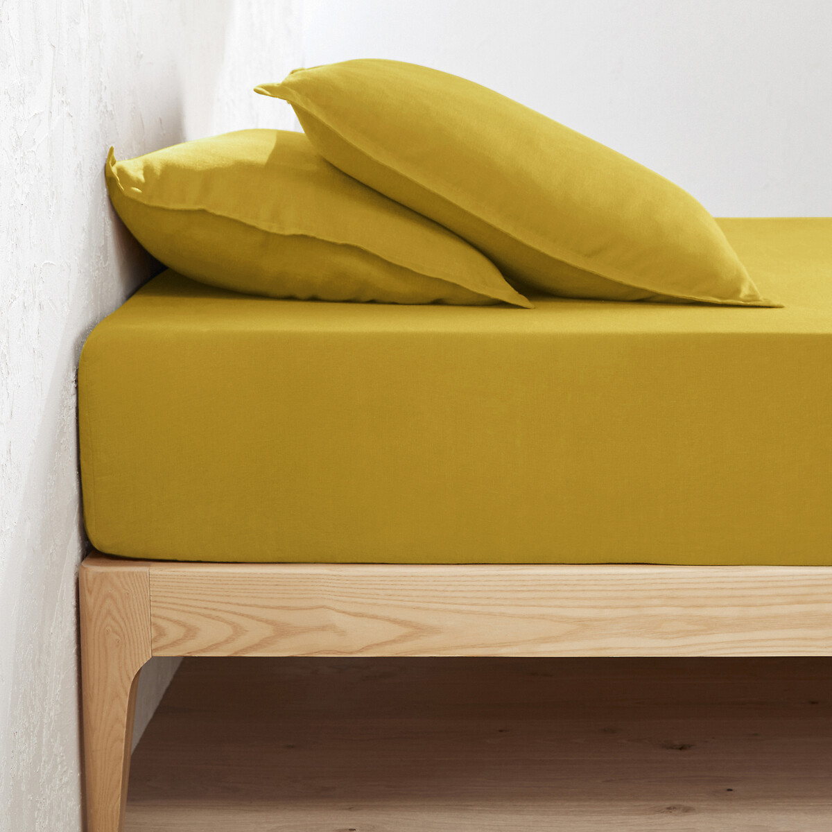 Σεντόνι με λάστιχο από προπλυμένο λινό με γύρισμα 35 εκ. 160x200 cm