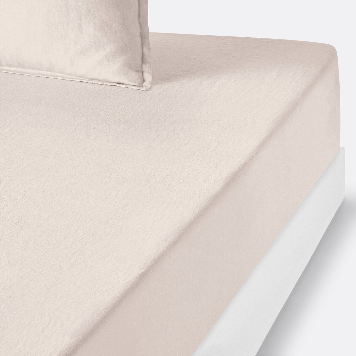 La Redoute Interieurs Σεντόνι με λάστιχο από προπλυμένο λινό με γύρισμα 35 εκ. 90x190 cm