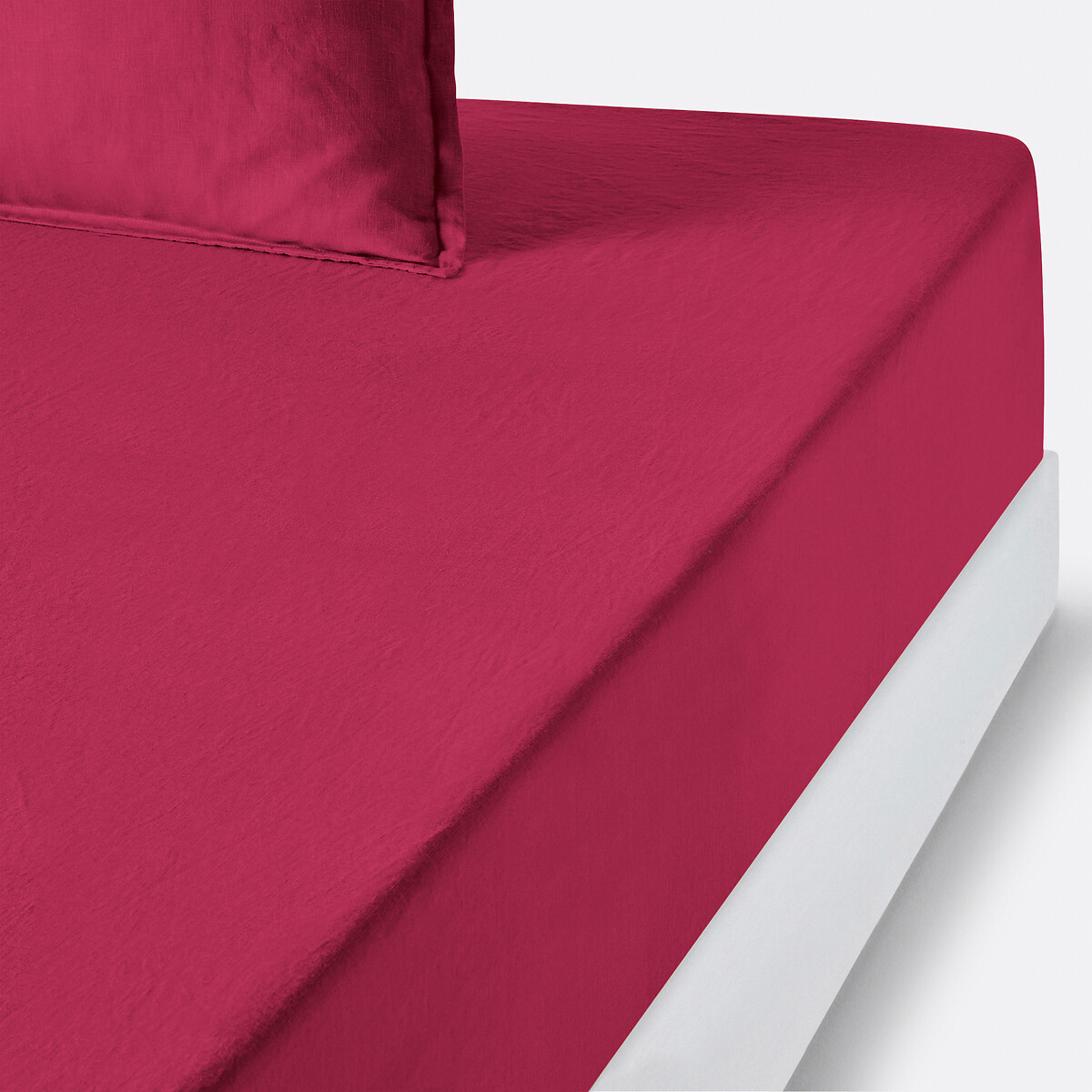 La Redoute Interieurs Σεντόνι με λάστιχο από προπλυμένο λινό με γύρισμα 35 εκ. 90x190 cm