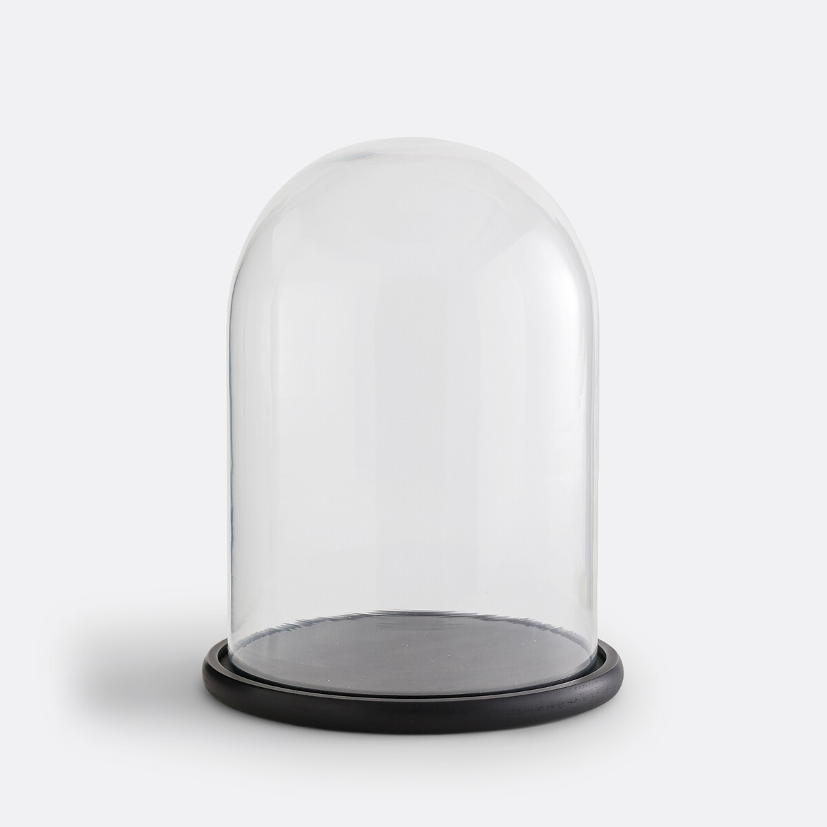 Τυριέρα από γυαλί με μαύρη βάση Υ32 εκ. Μ24xΠ24xΥ32cm