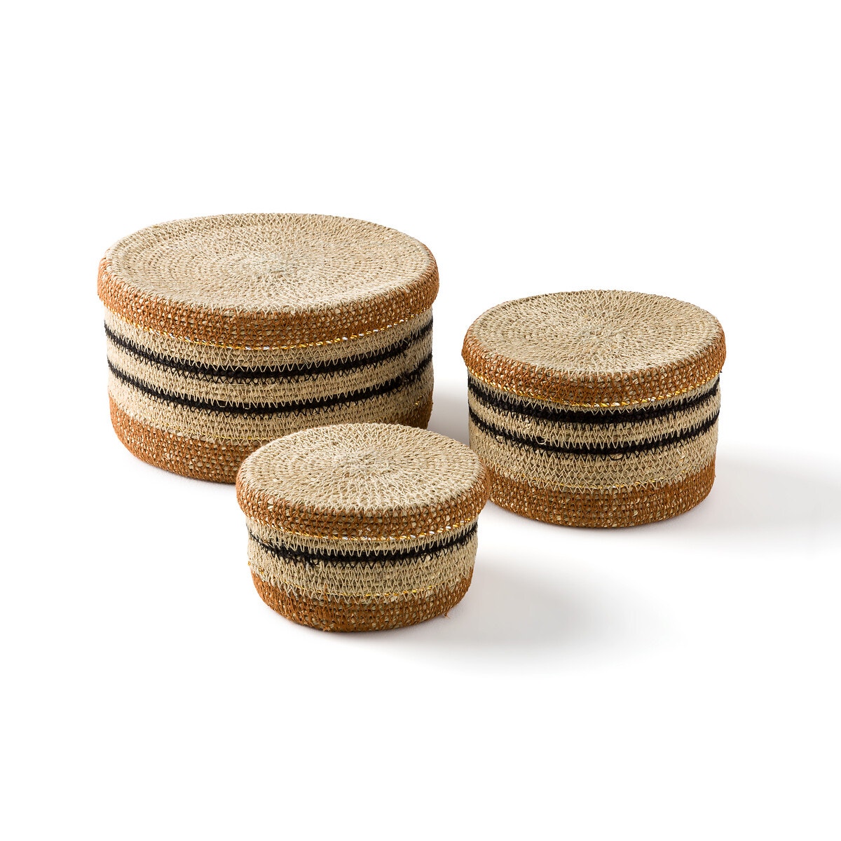Σετ 3 καλάθια με καπάκι, Mareo