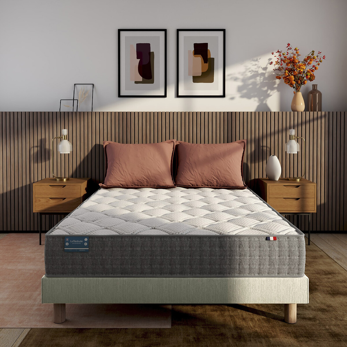 Σετ στρώμα latex 5 ζωνών και βάση κρεβατιού 90x190 cm