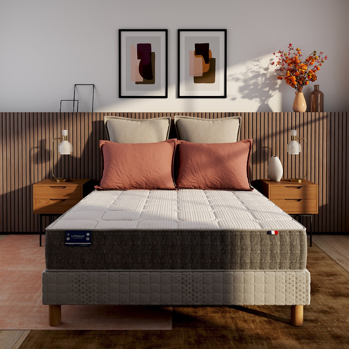La Redoute Interieurs Καπιτονέ βάση κρεβατιού με τάβλες 90x190 cm