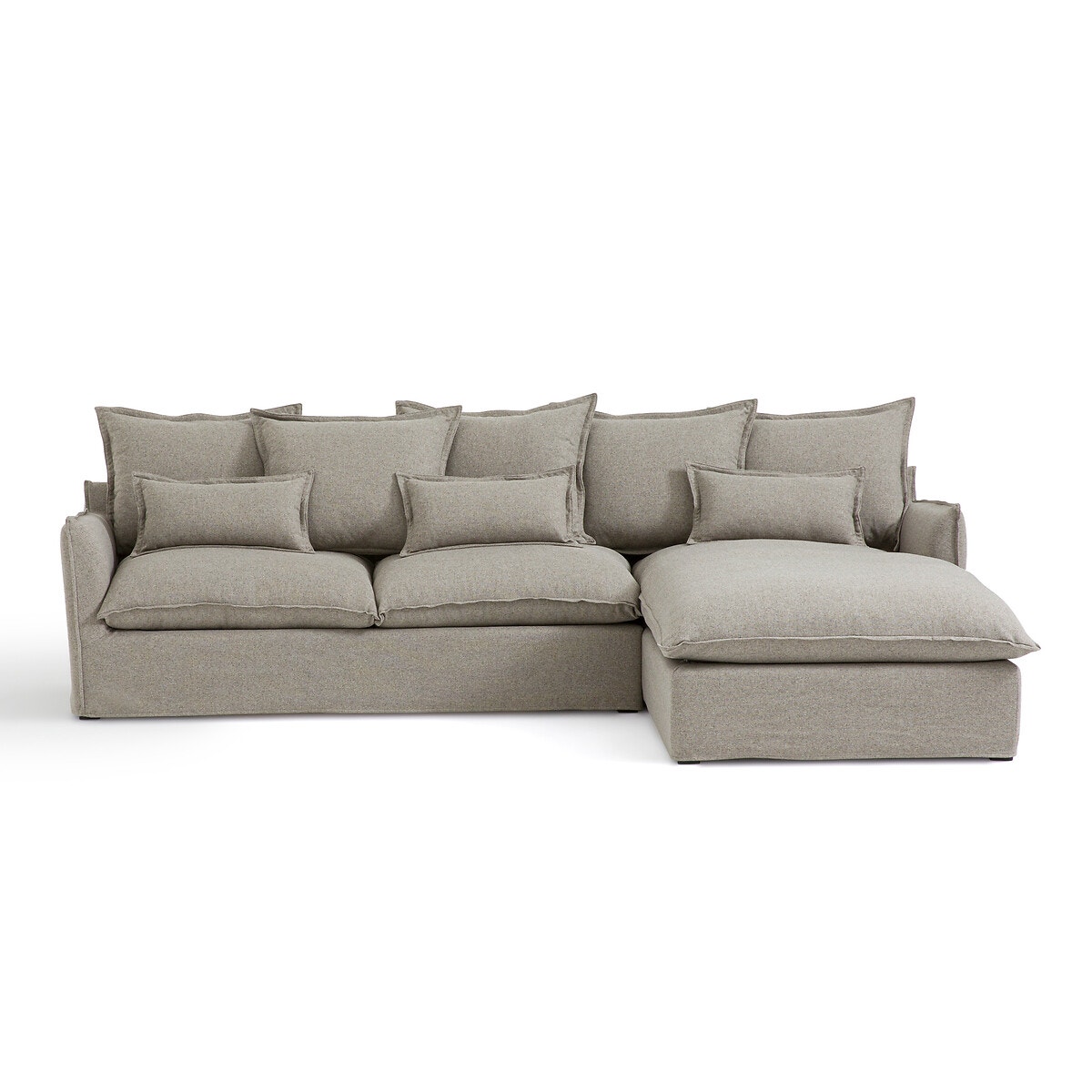 Γωνιακός καναπές-κρεβάτι από πολυέστερ με τεχνολογία Bultex Μ190xΠ294xΥ90cm