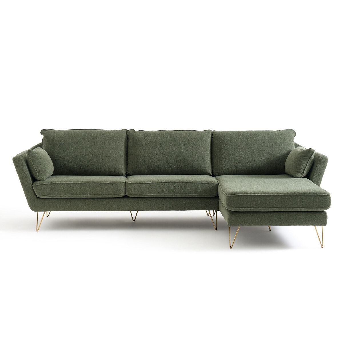 Γωνιακός καναπές με ταπετσαρία από ανακυκλωμένο πολυέστερ Μ163xΠ284xΥ86cm