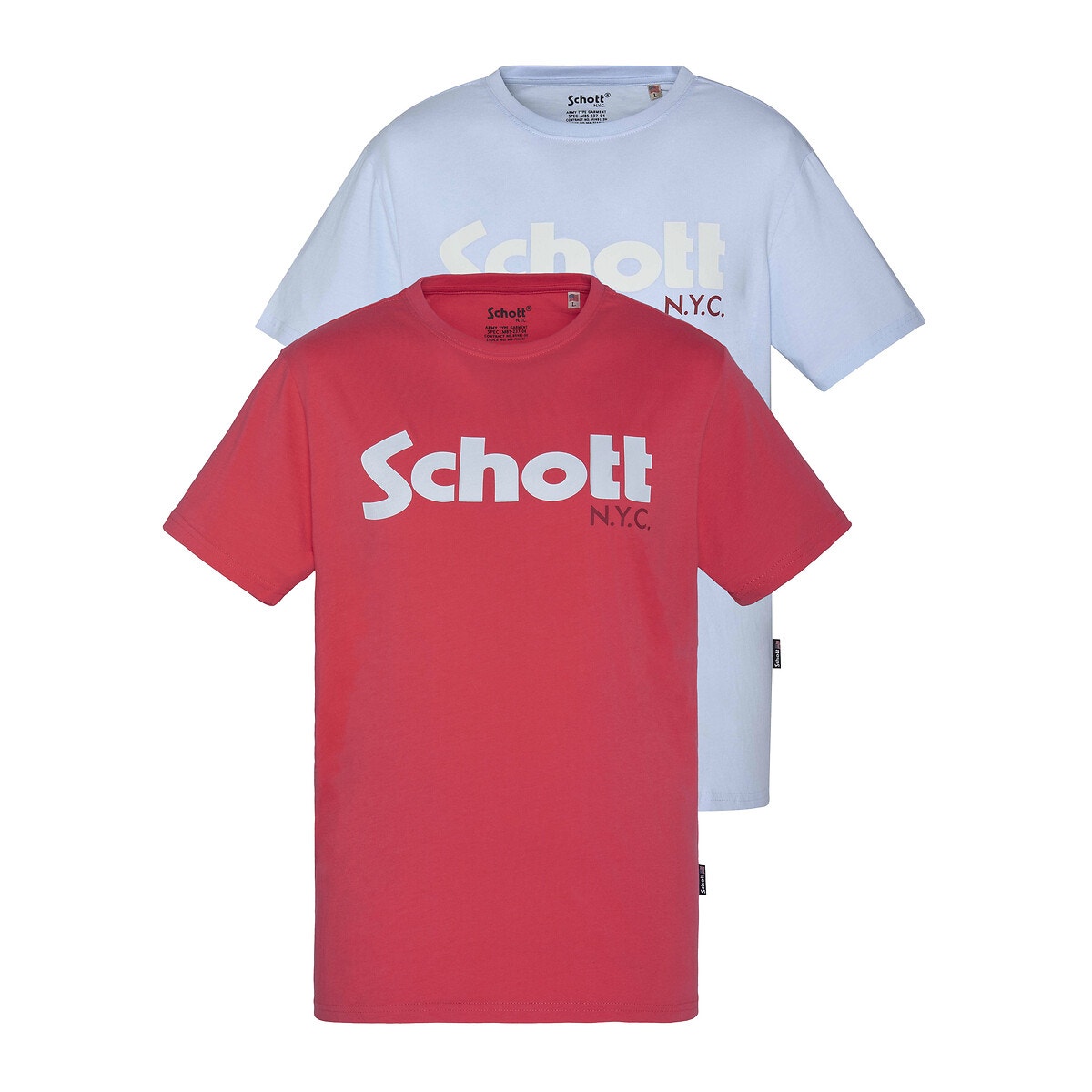Σετ 2 Τ-shirt με στρογγυλή λαιμόκοψη, Schott