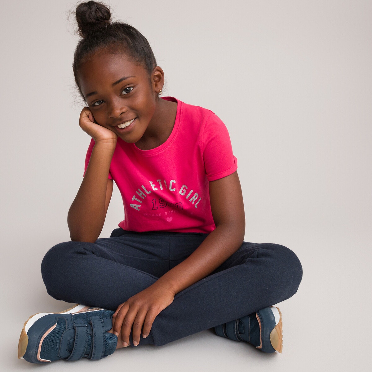 Κοντομάνικο T-shirt με στρογγυλή λαιμόκοψη Athletic Girl