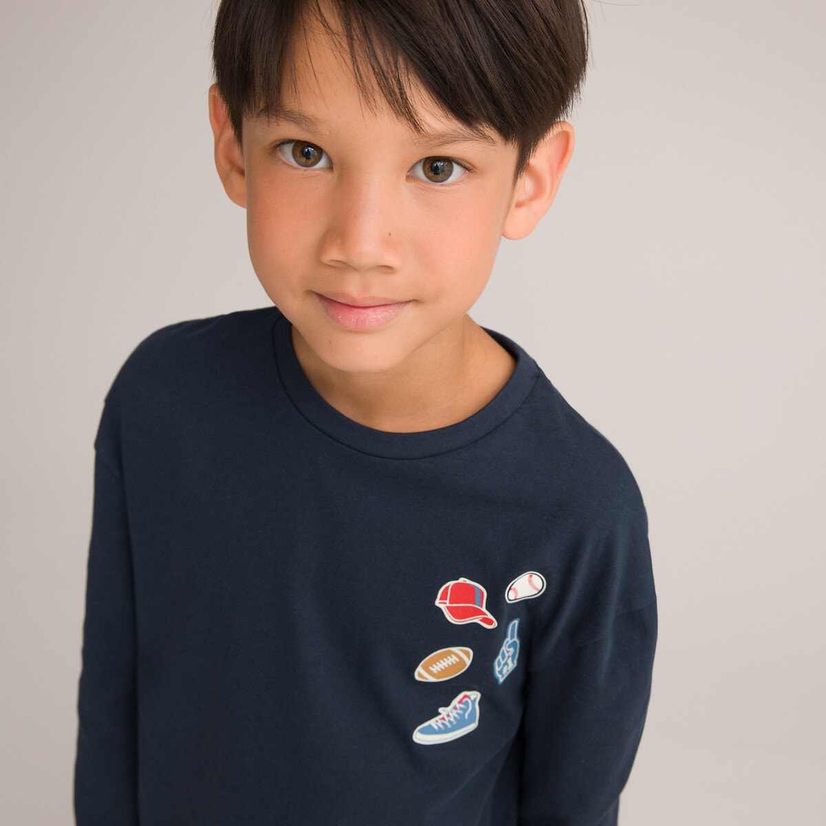 Μακρυμάνικη μπλούζα με στρογγυλή λαιμόκοψη