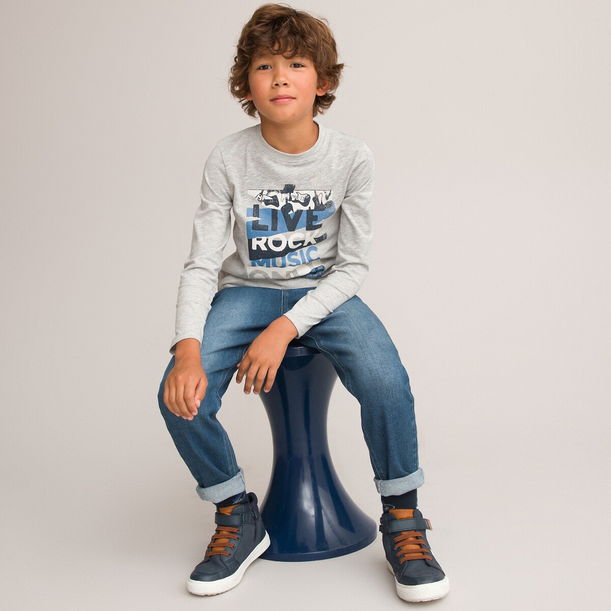 Μακρυμάνικη μπλούζα με μοτίβο μπροστά