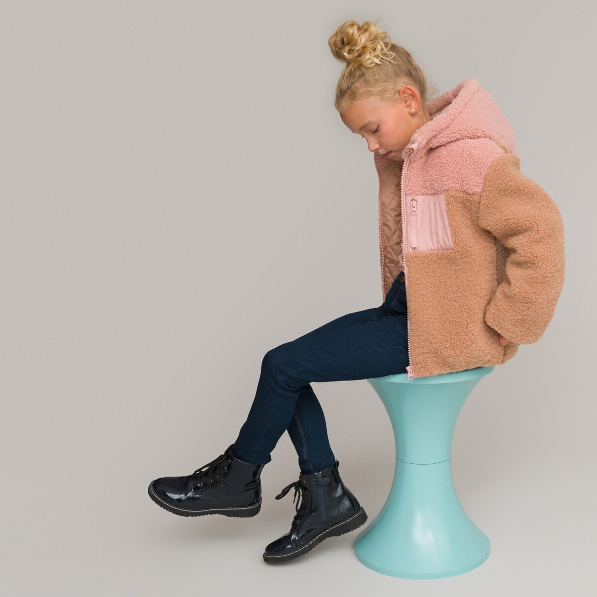 La Redoute Collections Μπουφάν με κουκούλα και όψη μουτόν