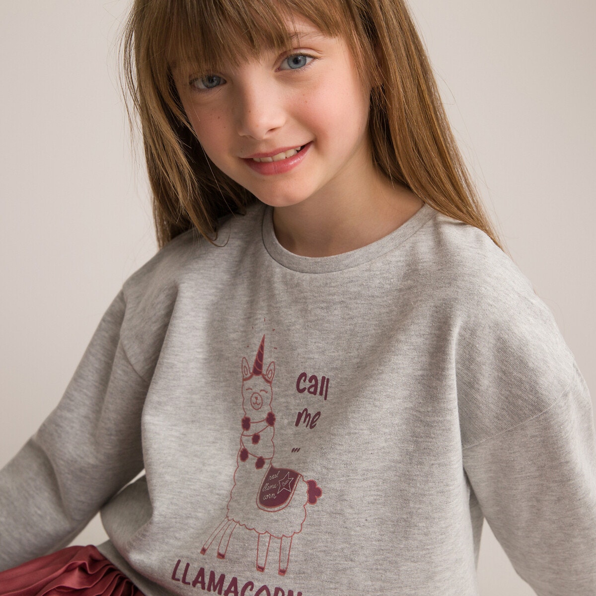 Φανελένιο φούτερ με μοτίβο λάμα