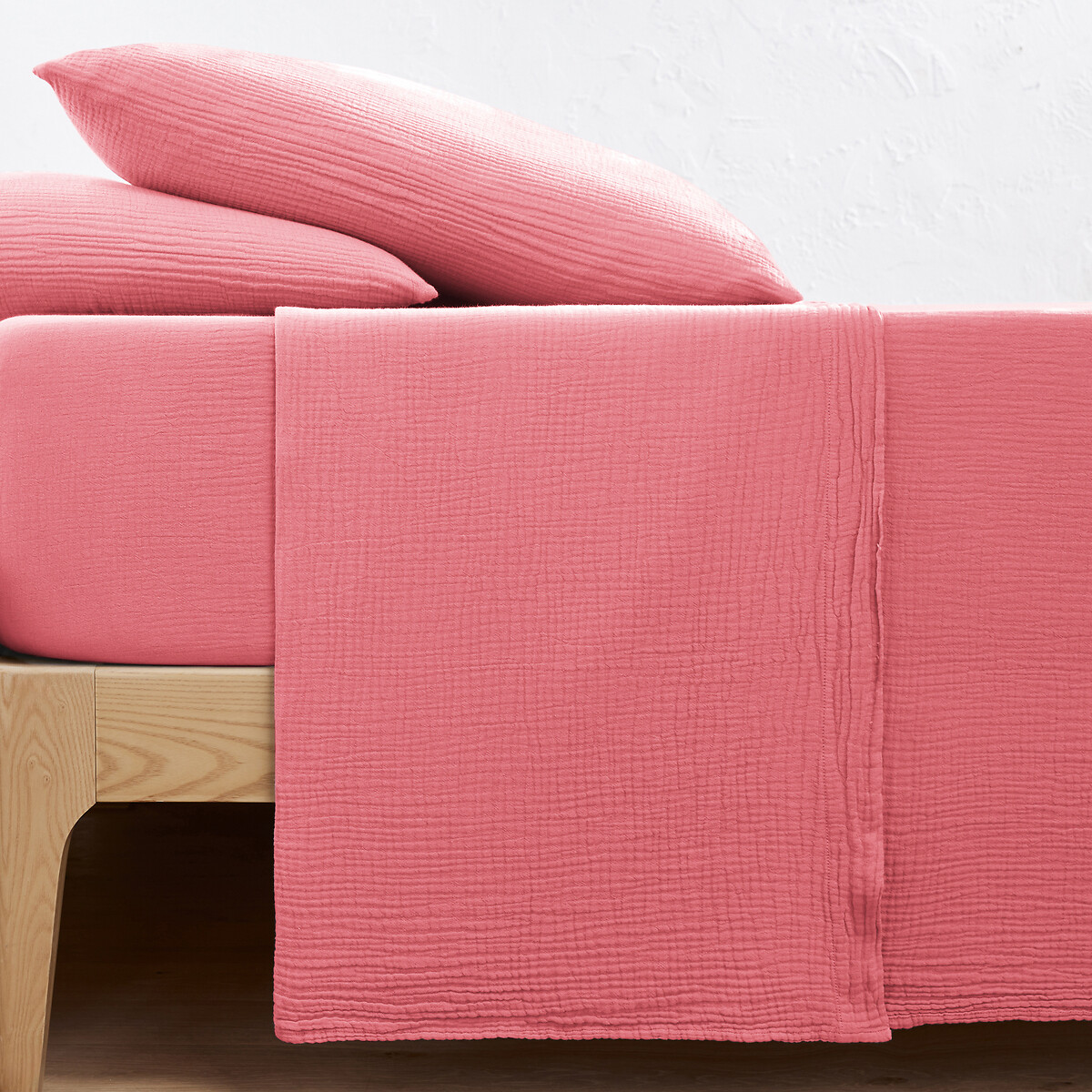 La Redoute Interieurs Μονόχρωμο σεντόνι από βαμβακερή γάζα 150x250 cm