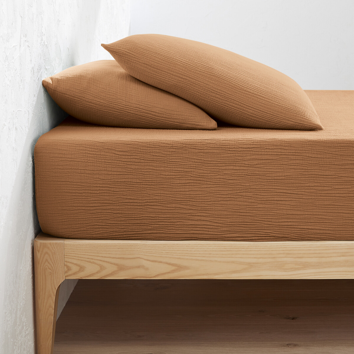 La Redoute Interieurs Σεντόνι με λάστιχο από βαμβακερή γάζα με γύρισμα 30 εκ. 90x190 cm