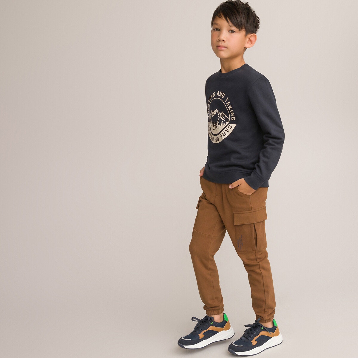 Παντελόνι jogpant από φανέλα σε στυλ cargo