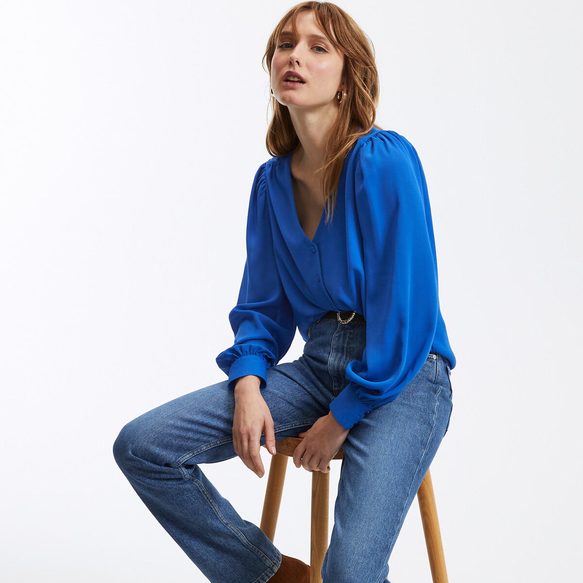 Μακρυμάνικο πουκάμισο με V