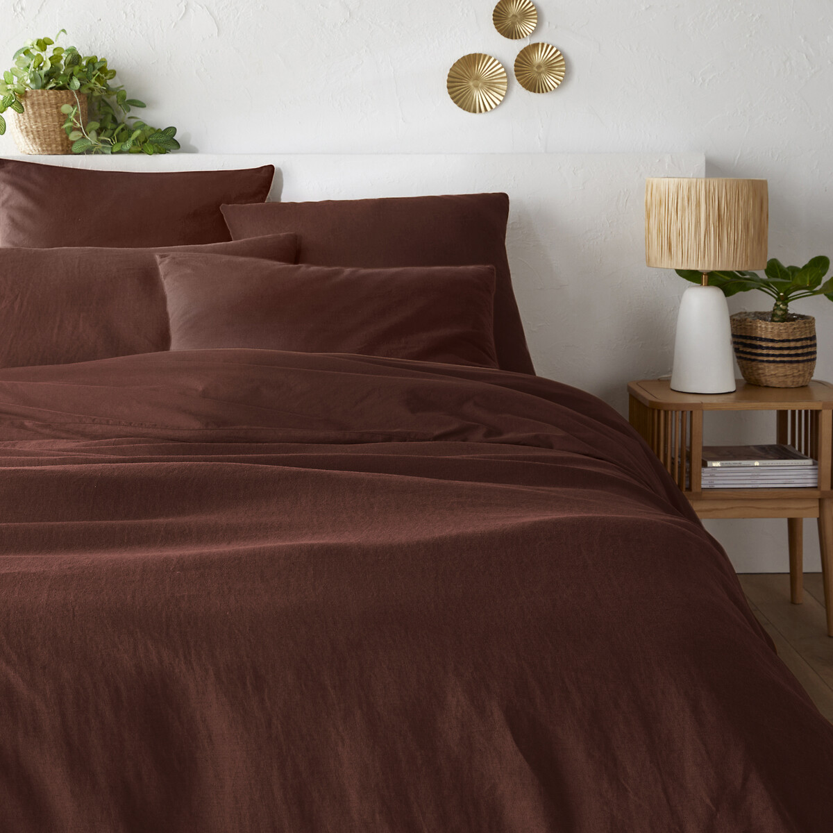 Παπλωματοθήκη από προπλυμένο λινό και βαμβάκι 140x200 cm