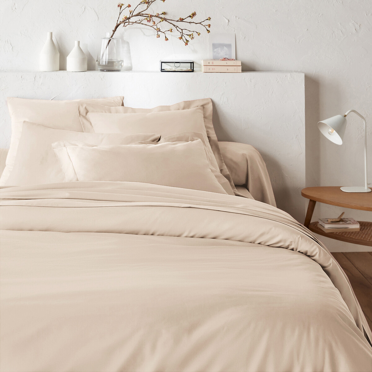 Βαμβακερή μονόχρωμη παπλωματοθήκη 135x200 cm