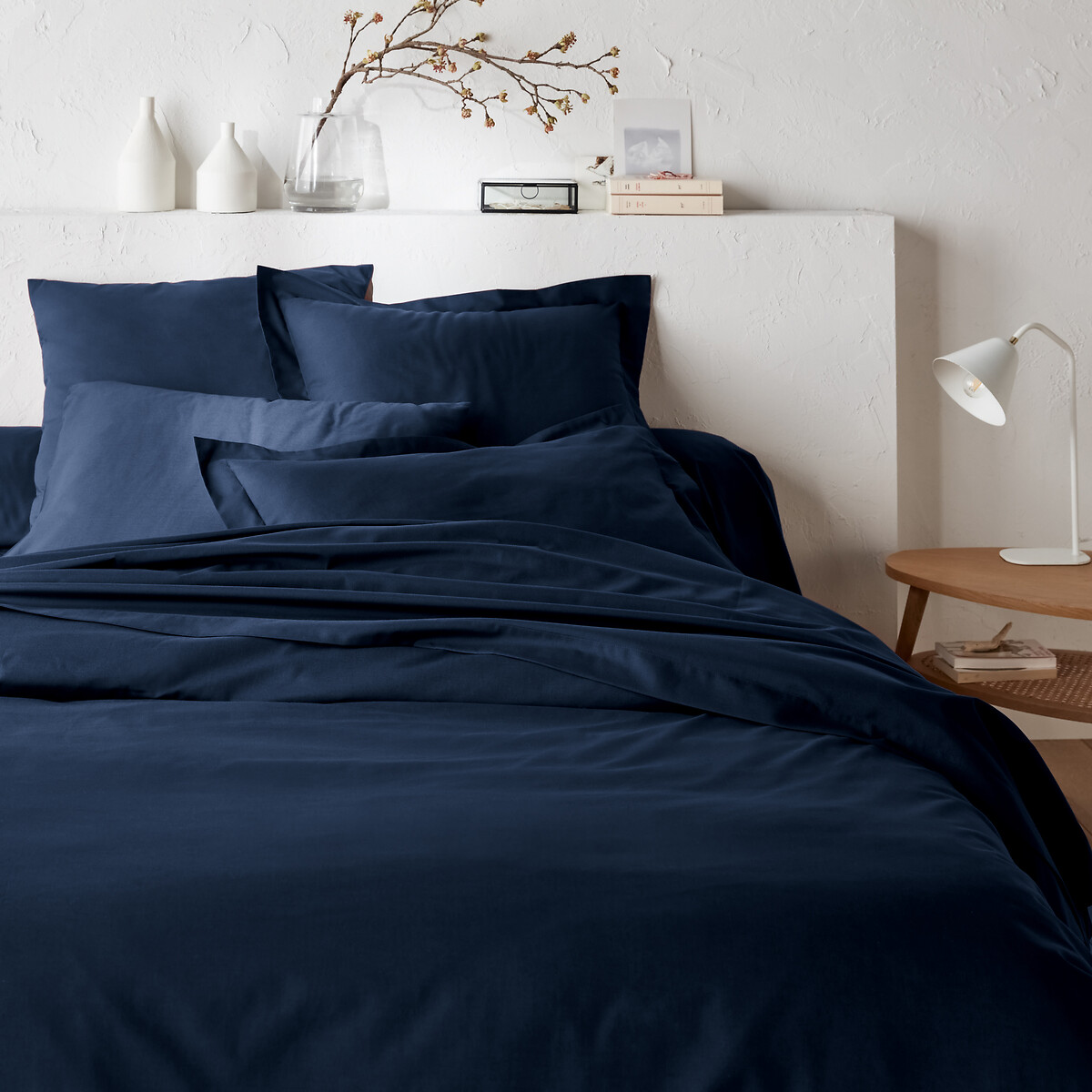 Βαμβακερή μονόχρωμη παπλωματοθήκη 160x210 cm