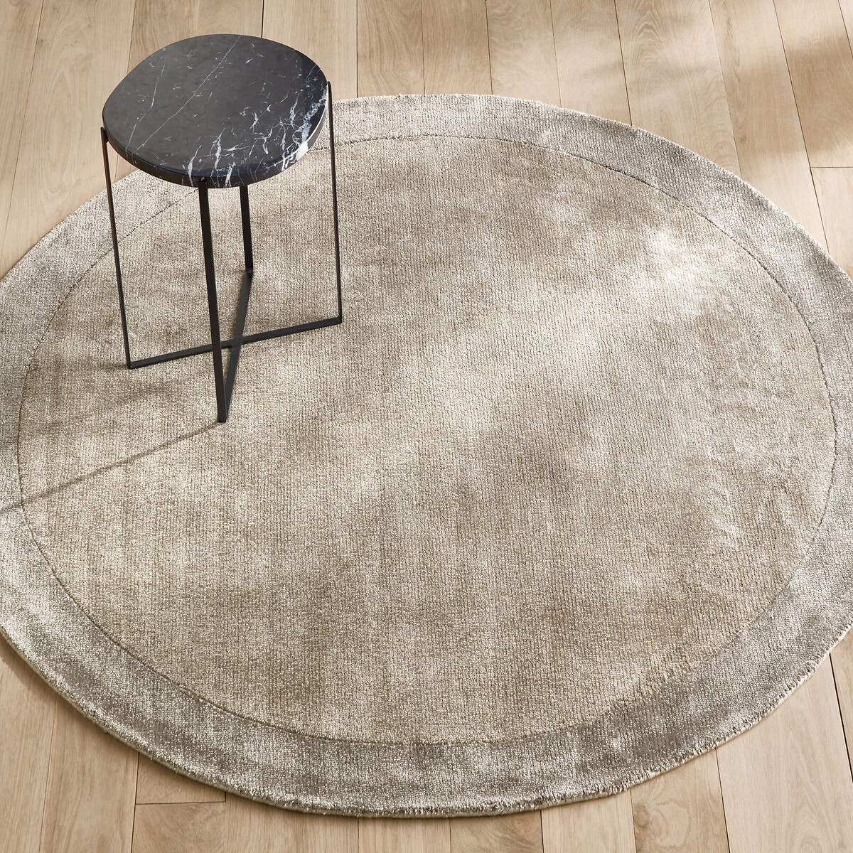 Χειροποίητο χαλί από Tencel™ Διάμετρος 160cm Μ160xΠ160cm