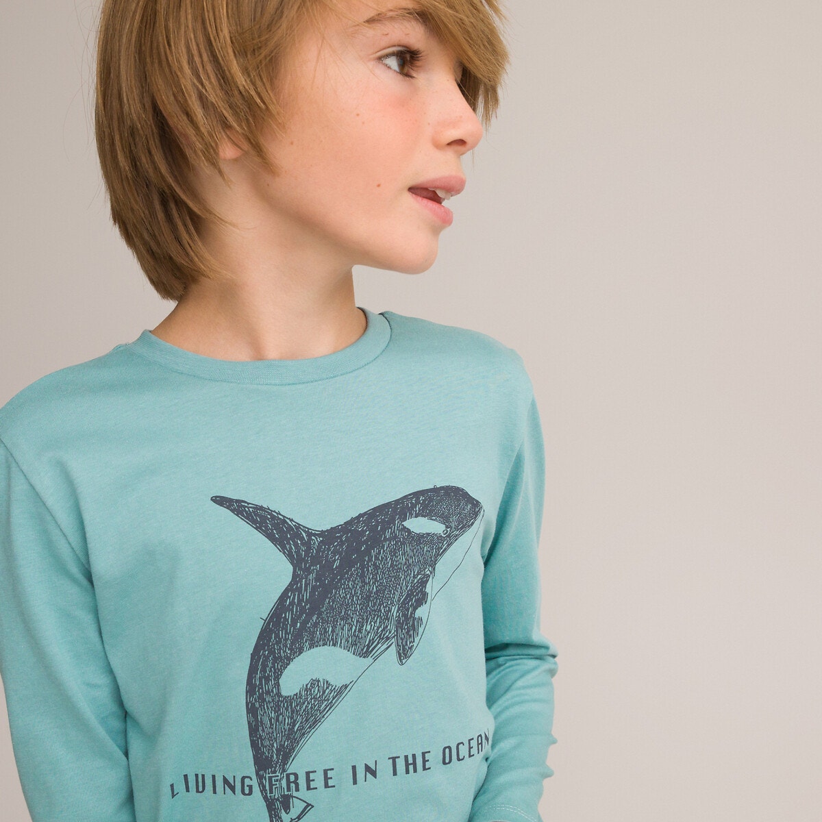 Σετ 3 μακρυμάνικες μπλούζες με στάμπα μπροστά