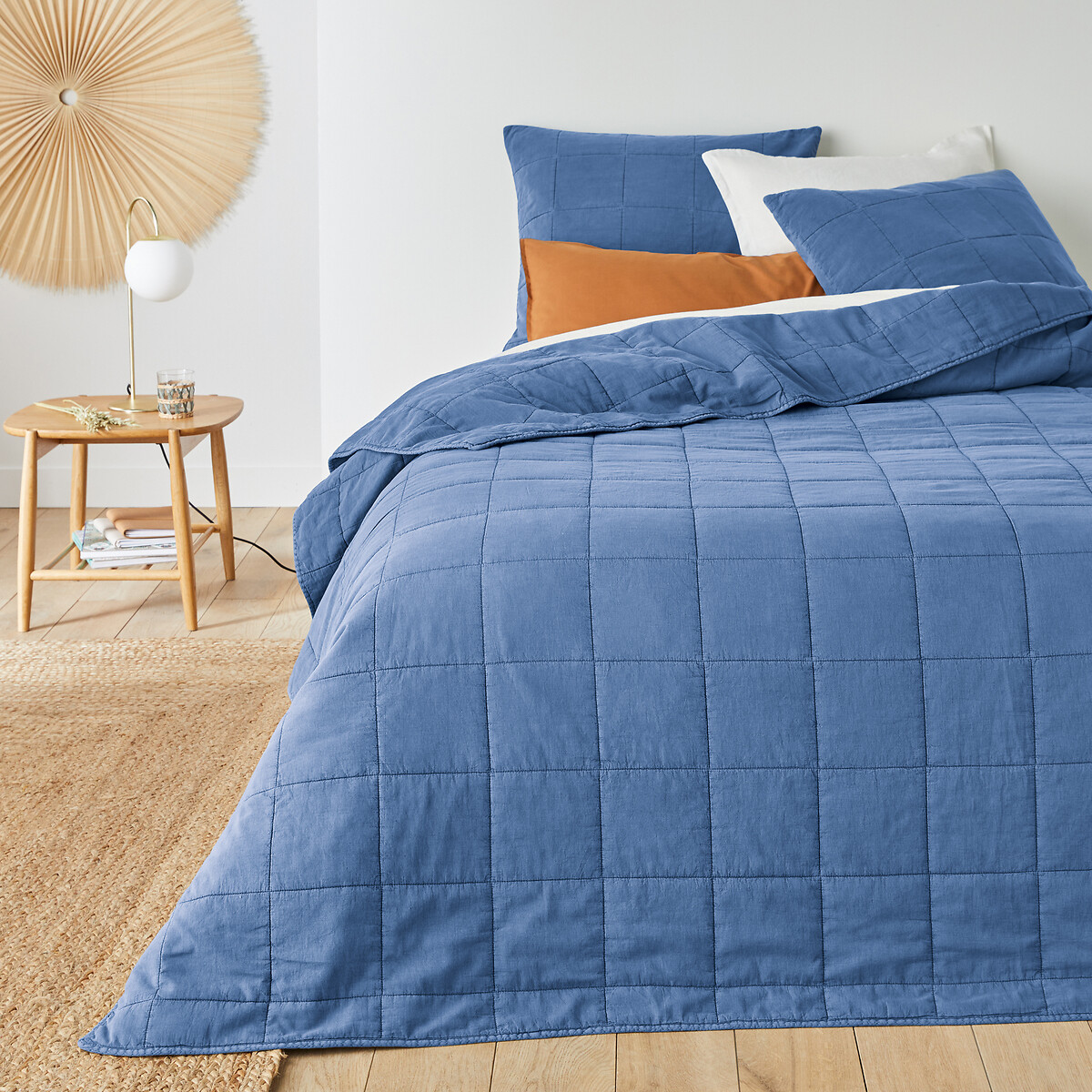 Καπιτονέ κάλυμμα κρεβατιού από προπλυμένο βαμβάκι 180x230 cm