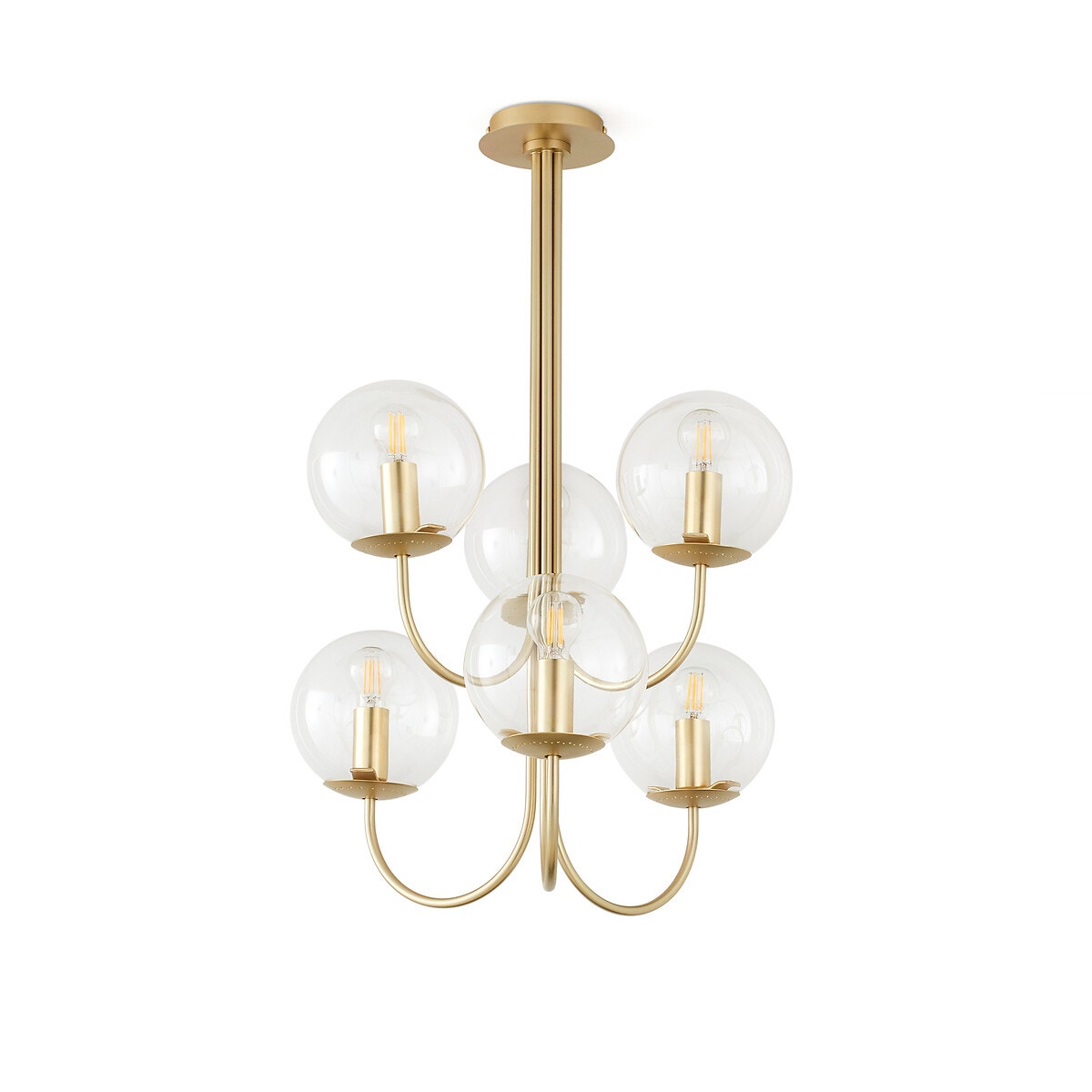 Φωτιστικό οροφής από μπρούντζο και γυαλί, Moricio