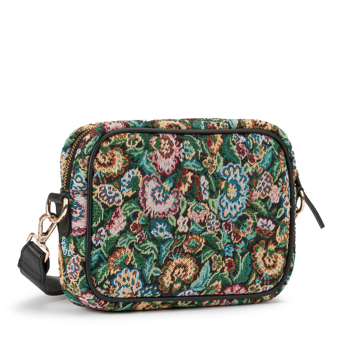 Ζακάρ τσάντα με λουλούδια και λουρί ώμου