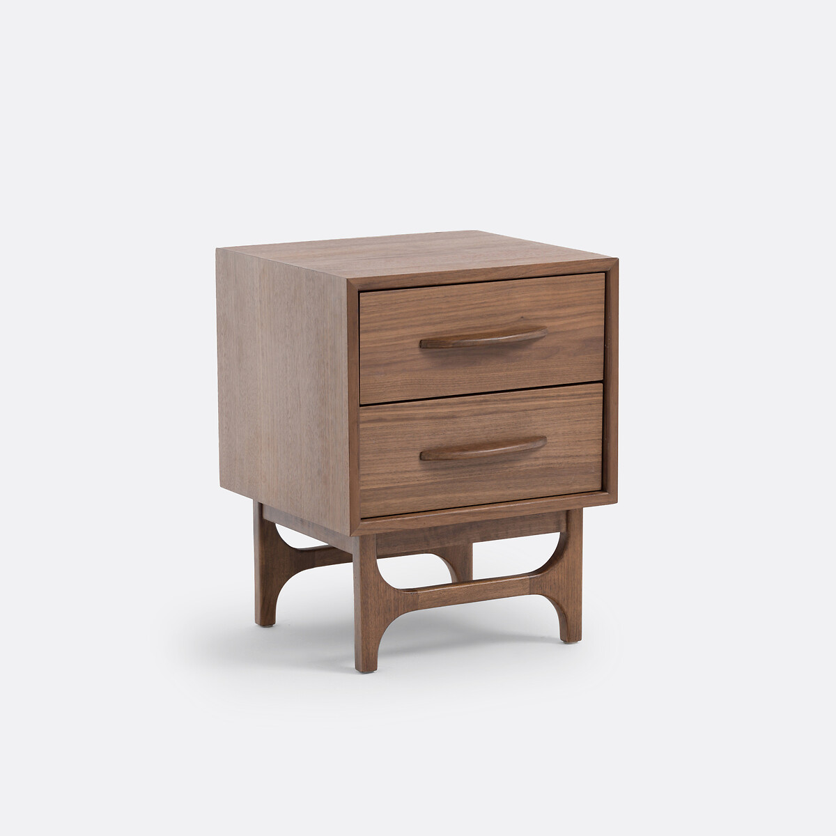 Κομοδίνο vintage με 2 συρτάρια από ξύλο καρυδιάς Μ40xΠ43xΥ55cm