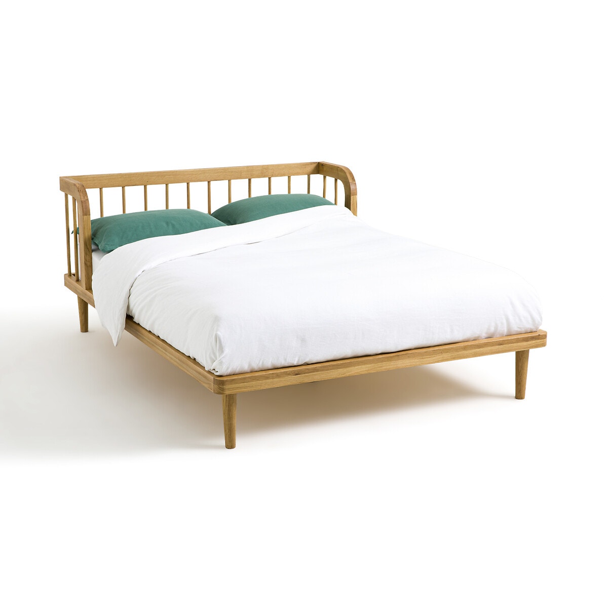 Σπίτι > Έπιπλα > Υπνοδωμάτιο > Κρεβάτια Κρεβάτι από μασίφ ξύλο δρυ με τάβλες Μ150xΠ200xΥ80cm