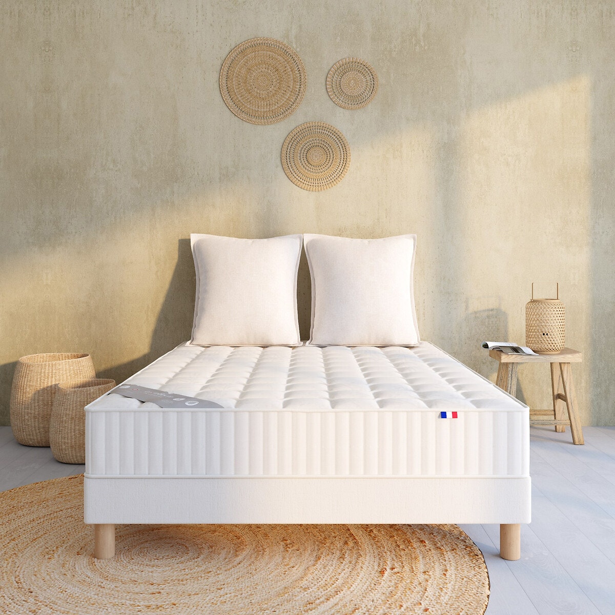 La Redoute Interieurs Σετ πολύ σκληρό στρώμα με ανεξάρτητα ελατήρια + βάση κρεβατιού 90x190 cm