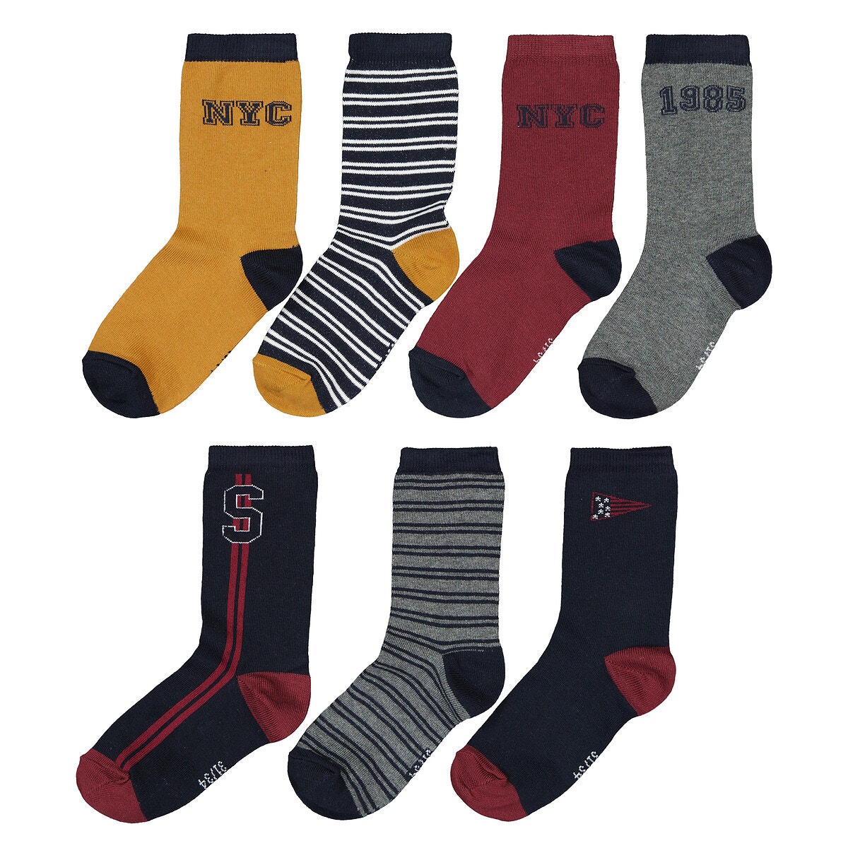 Μόδα > Παιδικά > Αγόρι > Κάλτσες Σετ 7 ζευγάρια κάλτσες με μοτίβο New York