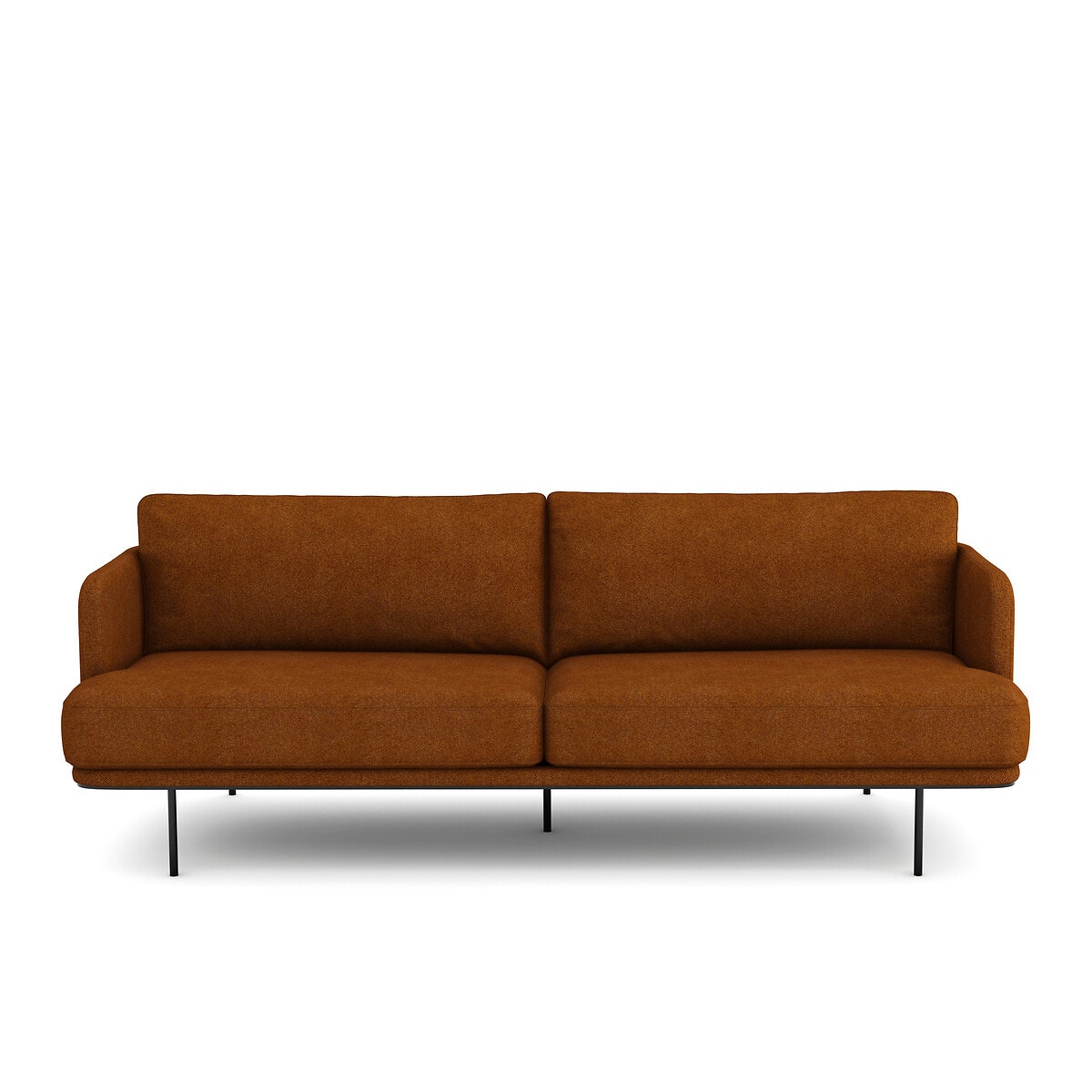 Καναπές με μελανζέ ψαθωτή ταπετσαρία Antoine, σχεδίασης E. Gallina
