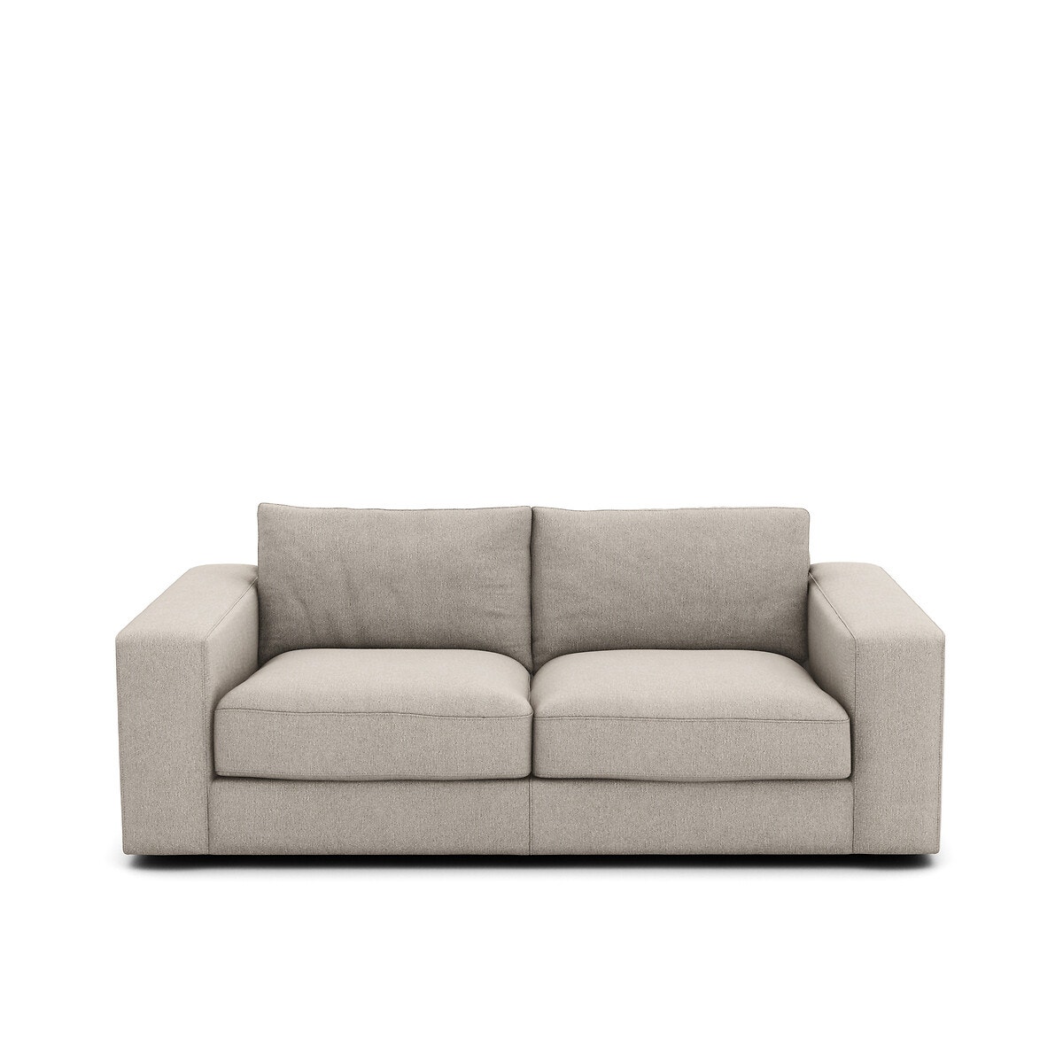 Τριθέσιος καναπές με ανάγλυφη ταπετσαρία από βισκόζη λινό, Skander