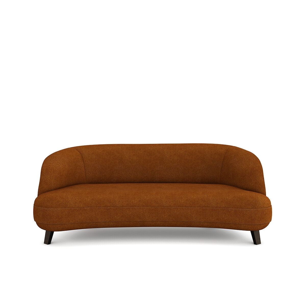 Τριθέσιος καναπές με μελανζέ ψαθωτή ταπετσαρία Μ99xΠ200xΥ75cm