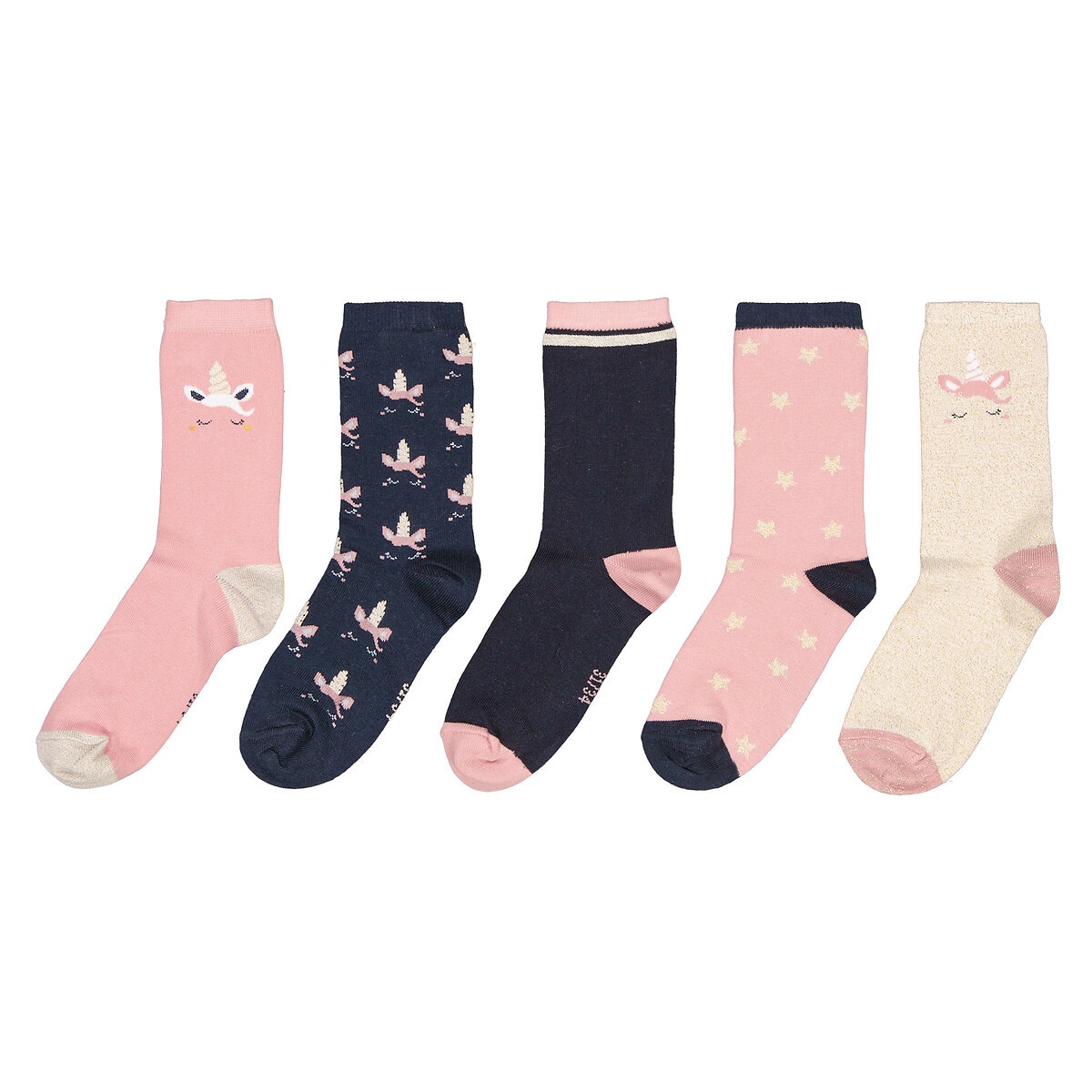Μόδα > Παιδικά > Κορίτσι > Κάλτσες, καλσόν > Κάλτσες Σετ 5 ζευγάρια κάλτσες με σχέδιο μονόκερο