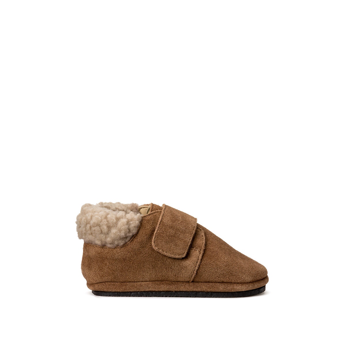 Ζεστά δερμάτινα παντοφλάκια με βέλκρο