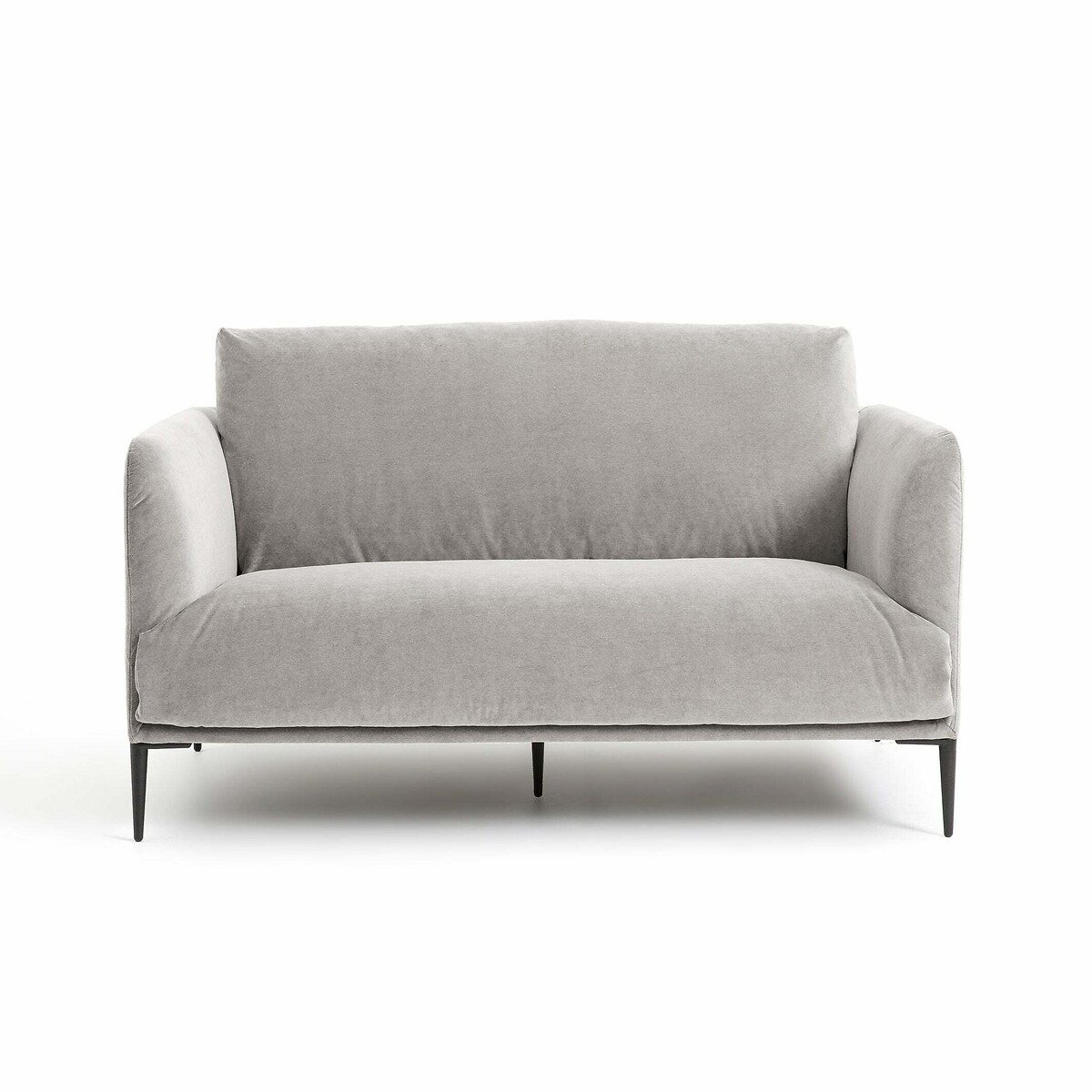 Διθέσιος καναπές από βελούδο stonewashed Oscar Μ103xΠ145xΥ82cm