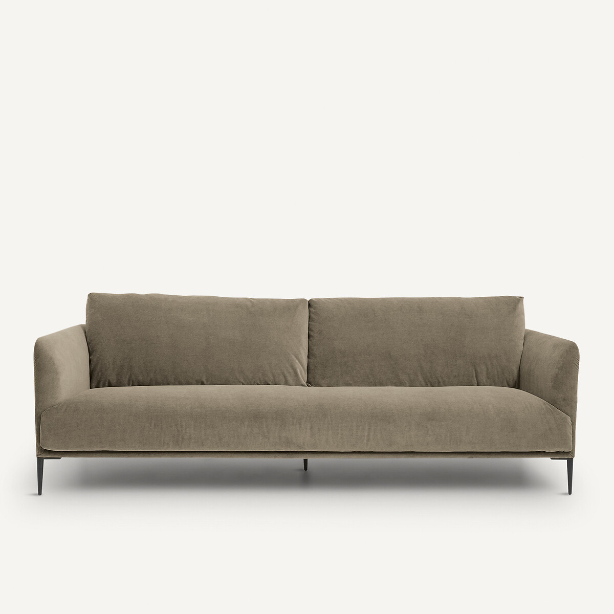 Καναπές από βελούδο stonewashed Oscar Μ103xΠ200xΥ82cm