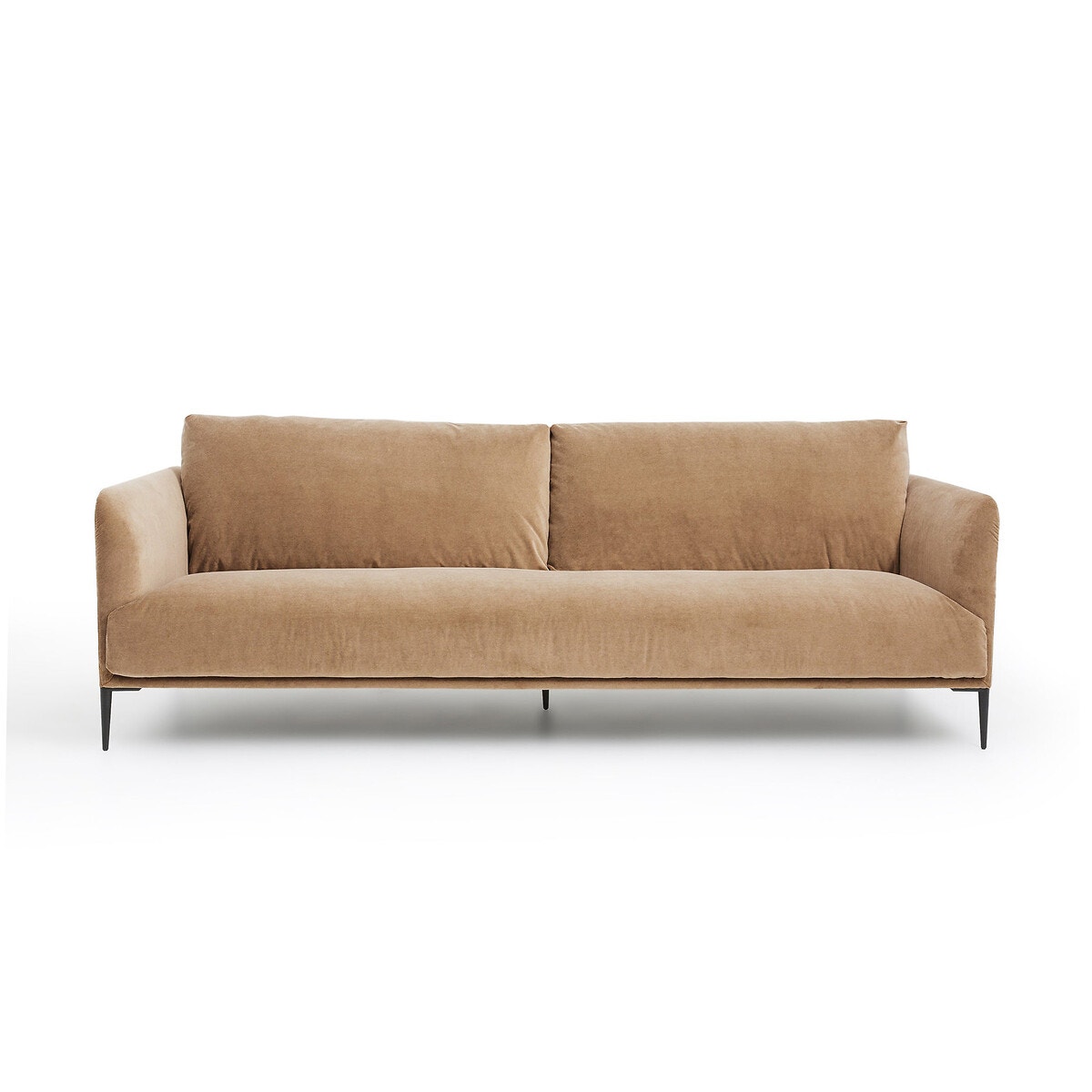 Καναπές από βελούδο stonewashed Oscar Μ103xΠ200xΥ82cm