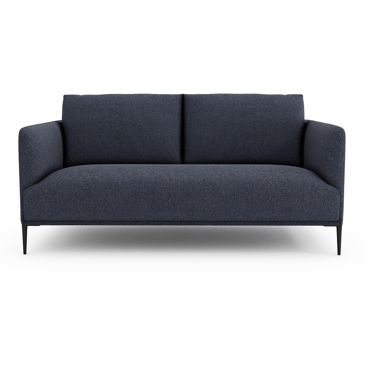 Καναπές με μπουκλέ ταπετσαρία με μελανζέ όψη Μ103xΠ179xΥ82cm